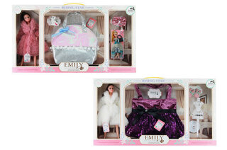 Лялька "Emily" з сумочкою і аксесуарами, 2види, в коробці QJ083A/B р.60*33*6,5см