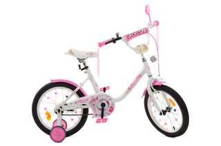 Велосипед дитячий PROF1 14д. Y1485. Ballerina, SKD45,ліхтар, дзвінок, дзеркало, біло-рожевий		