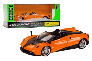 Машина металева "Автопром", 68264B(B), 1:24 Pagani Huayra Roadster, на батарейках, світло, звук, відкриваються двері, капот, багажник, коробці.  24,5*12,5*10см