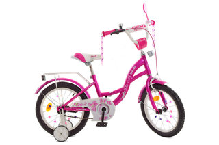 Велосипед дитячий PROF1 16,  Y1626 Butterfly, SKD45, ліхтар, дзвінок, дзеркало, додаткові колеса, фуксія