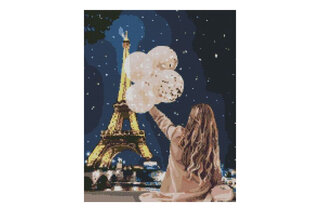 Набір з алмазною мозаїкою "Незабутній вечір в Парижі" AMO7048 40х50см IDEYKA