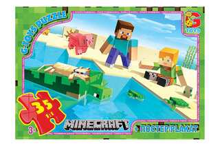 Пазли 35 ел. ТМ "G-Toys" із серії  "Minecraft" (Майнкрафт) MC791