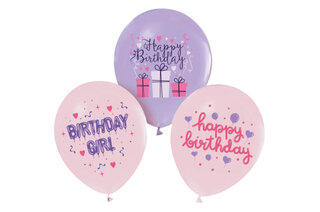 Повітряні кульки "Birthday Girl" асорті ТМ "Твоя Забава" 50шт