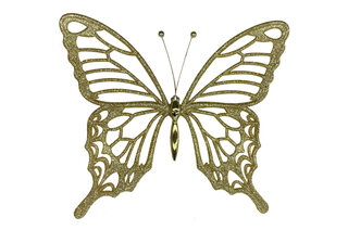 Новорічна іграшка Метелик міні (золото) 11x9.5x10 см