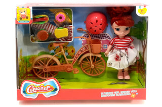 Лялька з велосипедом і аксесуарами в коробці KQ129A р.25,5*20*7см