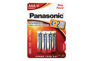 Батарейки Alkaline Pro Power Panasonic C6 LR03 6шт. 
