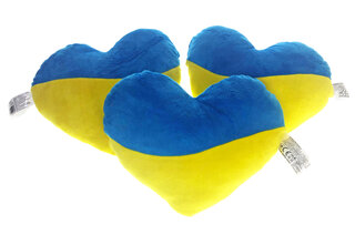 Іграшка м'яконабивна "Серце" жовте-блакитне МС180402-02