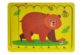 Пазл-вкладка, серія лісові тварини "Ведмедик"