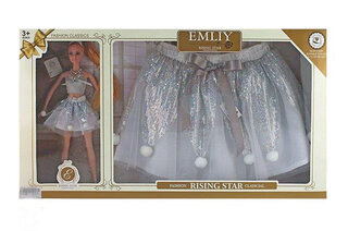 Лялька "Emily" QJ069A в наборі спідничка для дитини, коробка 60,5*6,5*33,2 см