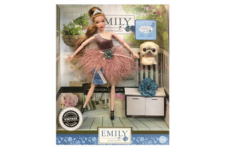 Лялька "Emily" з домашнім улюбленцем та аксесуарами, шарнірна QJ103B р.28.5*6.5*32.5см