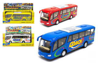 Модель автобус COACH 7'' KS7101W металевий, інерція, відкриваються двері, 4 кольори, коробка