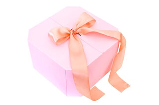 Коробка подарункова рожева  21*21*12 42982