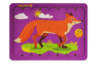 Пазл-вкладка, серія лісові тварини "Лисичка"