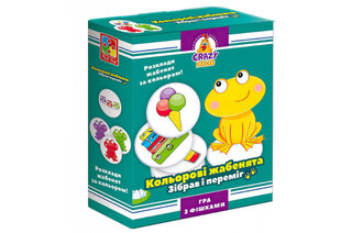 Настільна розважальна гра Crazy Koko 'Кольорові жабенята' VT8025-06 (укр) Vladi Toys