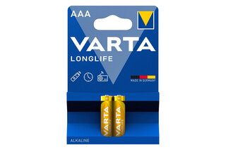 Батарейки Varta R-3 AAA LONG LIFE alkaline 2 шт. блістер