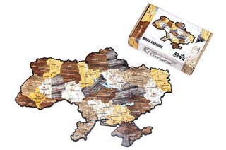 Фігурний дерев'яний пазл "Мапа України" А3 PuzA3-012101 PuzzleOK