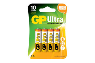 Батарейки GP 15AU LR06 Ultra Alkaline C4 4шт.