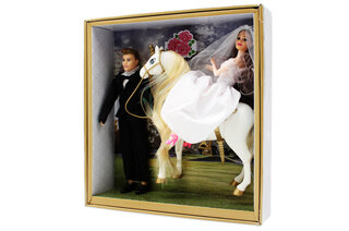 Набір ляльок "Молодята на коні" в коробці 686-844 р.36*37,7*9,3см