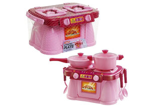 Набір посуду "Cooking Plate with dishes" 7 предметів рожевий в сітці Юніка
