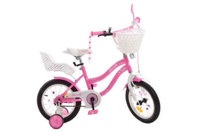 Велосипед дитячий PROF1 14 д. Y1491-1K Star, SKD75 рожевий