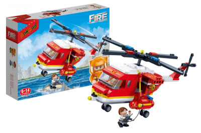 Конструктор "Пожежники" 7128 (306 елм.) Вертоліт / Banbao