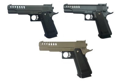 Пістолет VIGOR V17-V17-BROWN-TAN-SILVER GRAY з пульками металічний,4 кольори, коробка 26,5*4,5*18