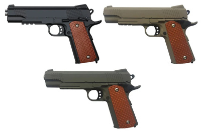 Пістолет VIGOR V13/V13-BROWN/V13-TAN з пульками металічний, 3 кольори, коробка 26,1*4,8*18,4 