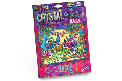 Набір креативної творчості "CRYSTAL MOSAIC KIDS" CRMk-01-01,02,03,04...10 DANKO
