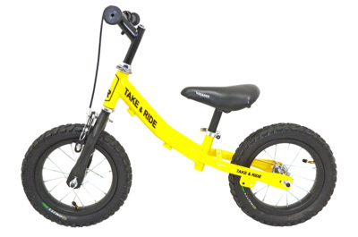 Велобіг Take&Ride RB-40 Lux з тормозами жовто-чорний