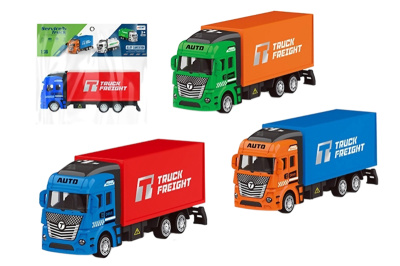Вантажівка-контейнеровоз, 8822A, металева, інерційна, 3 кольори, кульок, р. 26*6*24 