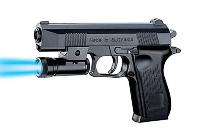 Пістолет на пульках, з ліхтариком, в кульку K2119-C+