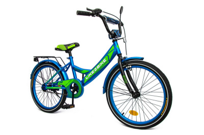 Велосипед дитячий 2-х колісний 20'' 212002 Like2bike Sky, синій, рама сталь, з дзвінком, ручні гальма