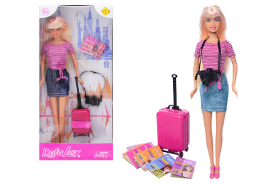 Лялька DEFA з валізою 8377 в коробці 32*5*15 см
