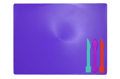 Дошка для пластиліну + 3 стеки для ліплення, фіолетова, ZB.6910-07