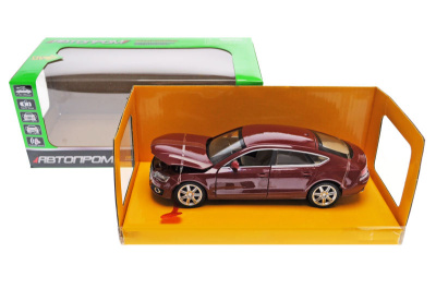 Машина металева68248A АВТОПРОМ, 1:24 Audi A7 світло та звук, відкриваються двері, капот, багажник, в коробці 24,5*12*10 см 