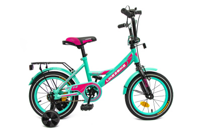 Велосипед дитячий 2-х колісний 14'' 211402 Like2bike Sky, бірюзовий, рама сталь, з дзвінком, ручні гальма
