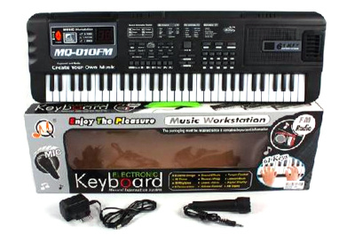 Піаніно MQ-010FM працює від розетки , 61 клавіша, з мікрофоном, фм радіо, в коробці 54*17*5,5 см