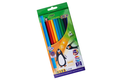 Кольорові олівці, 12 кольорів, KIDS LINE/ZB.2414