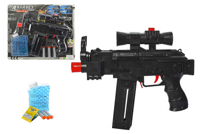 Автомат AK46-2 27,5 см, орбізи, м`які кулі-присоски 3 шт, планшет
