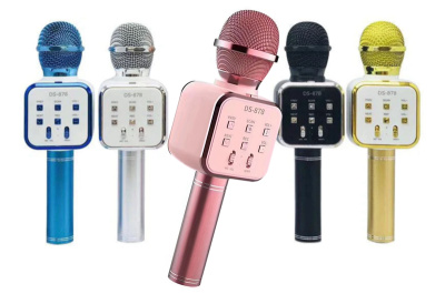 Мікрофон караоке DS-878 USB-зарядне, 3 кольори, в коробці 25,5*8,5*8,5 см