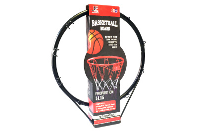 Баскетбольне кільце MR 0169 кільце 39см (метал) сітка, м"яч, насос, кріплення, в коробці 39-45-9см