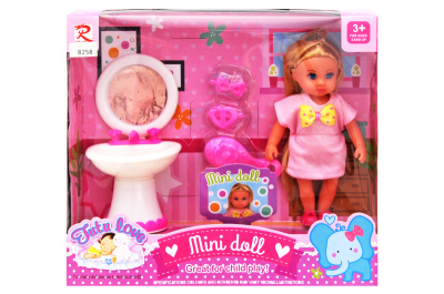 Лялька "Mini doll" з умивальником в коробці 8258 р.22,5*6*19,5см.