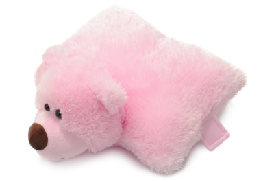 Ведмедик-подушка (маленька) рожевий B038 37 см
