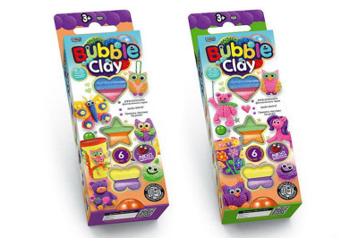 Набір креативної творчості "BUBBLE CLAY" 6 кольорів BBC-01-01U,02U DANKO