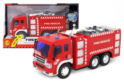 Пожежна машина інерційна, озвучена, зі світлом, в коробці WY295S р.32,5*12*19см
