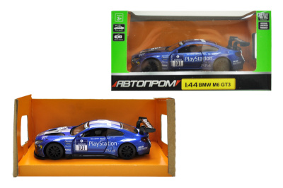 Машина металева "Автопром", 4369, 1:44 BMW M6 GT3,1 колір, відкриваються двері, в коробці р. 14,5*6,5*7см