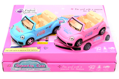 Машина для дівчаток інерційна, озвучена, зі світлом, в коробці 6 шт ST66-18 р.38.5*30.5*8см