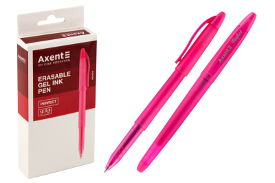 Ручка гелева "Axent" AG1078-10-A "пиши-стирай" Perfect, рожева (12шт. в упаковці)