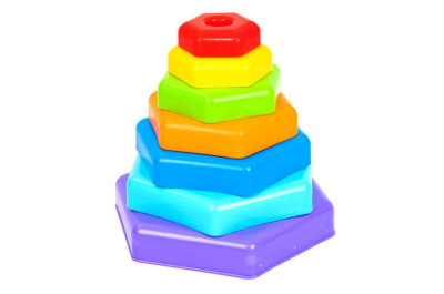 Іграшка розвиваюча Райдужна пірамідка 39354 Tigres