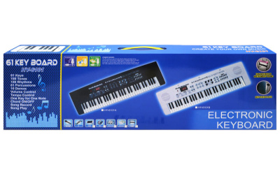Піаніно з мікрофоном і зарядкою, в коробці 6101A р.81*25*10см